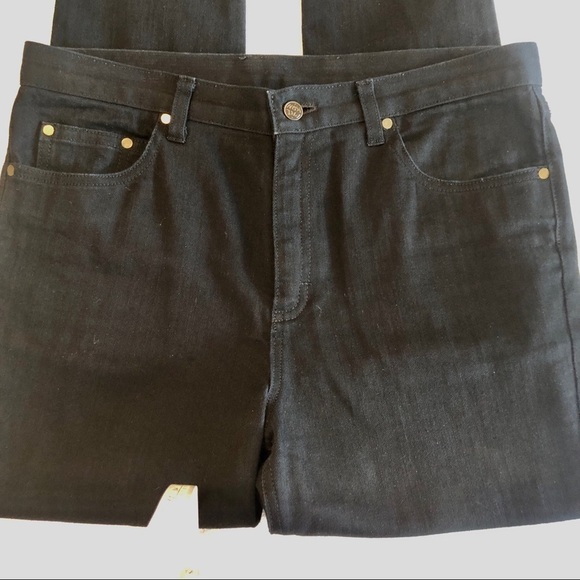 Custom Tailor-Made Black Denim Jeans Slim Fit Waist size 36 Inseam 33 - Picture 3 of 16